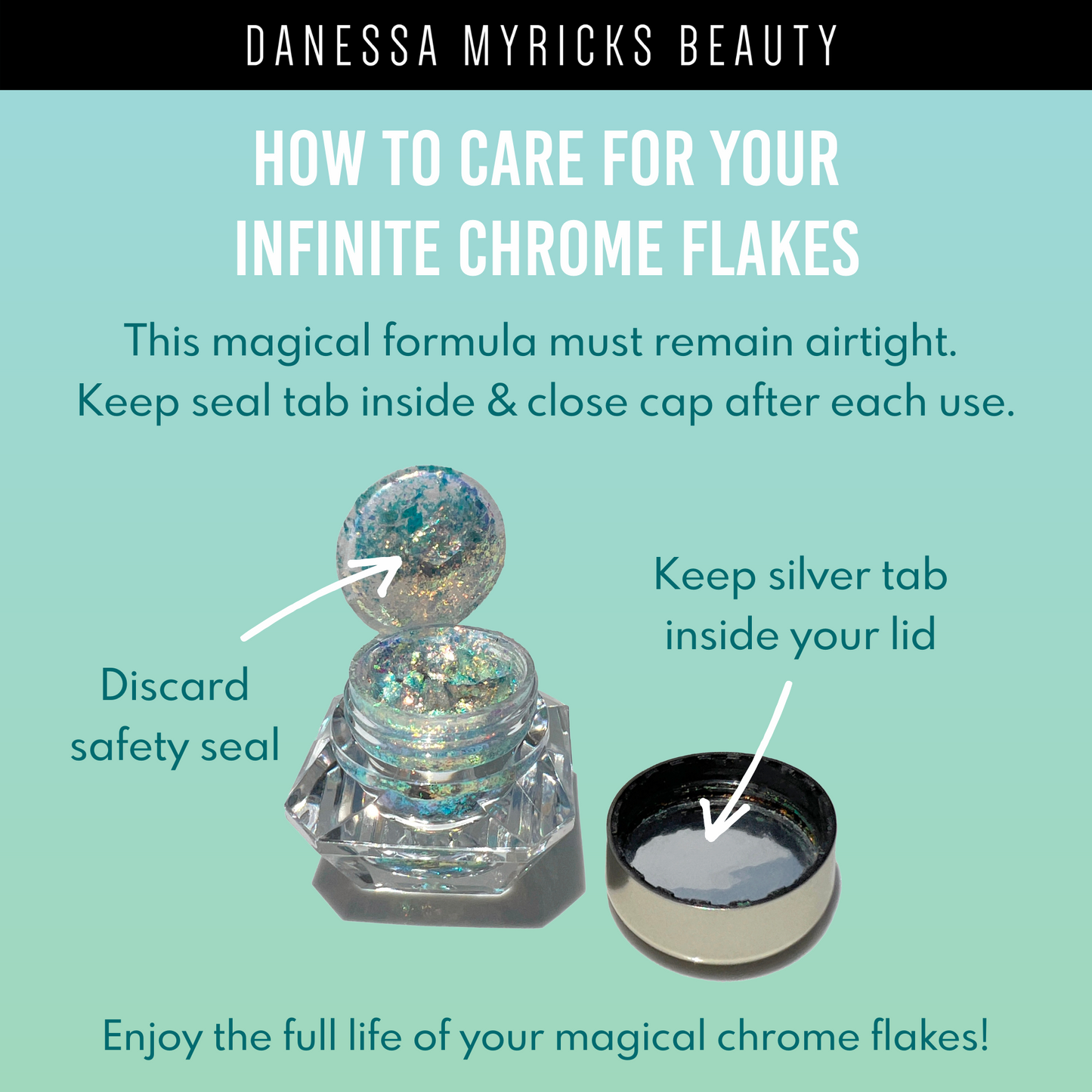 Danessa Myricks Beauty | Infinite Chrome Flakes Multichrome Gel for Eyes & Face | Strobe Light