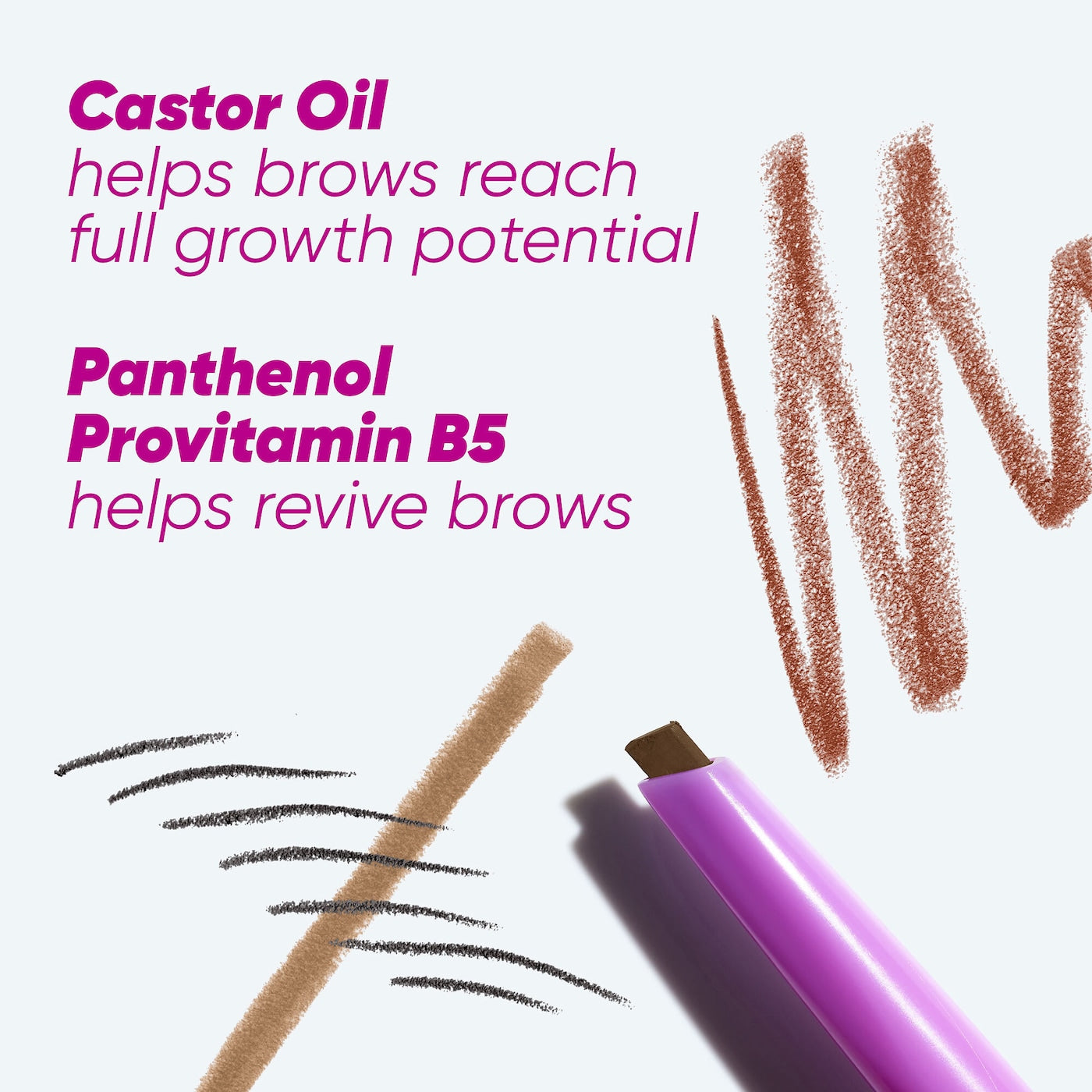 Kosas Brow Pop Clean Dual-Action Defining Eyebrow Pencil Tono Medium Brown
