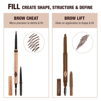 Charlotte Tilbury | Brow Cheat Refillable Hair-Like Eyebrow Pencil | Medium Brown