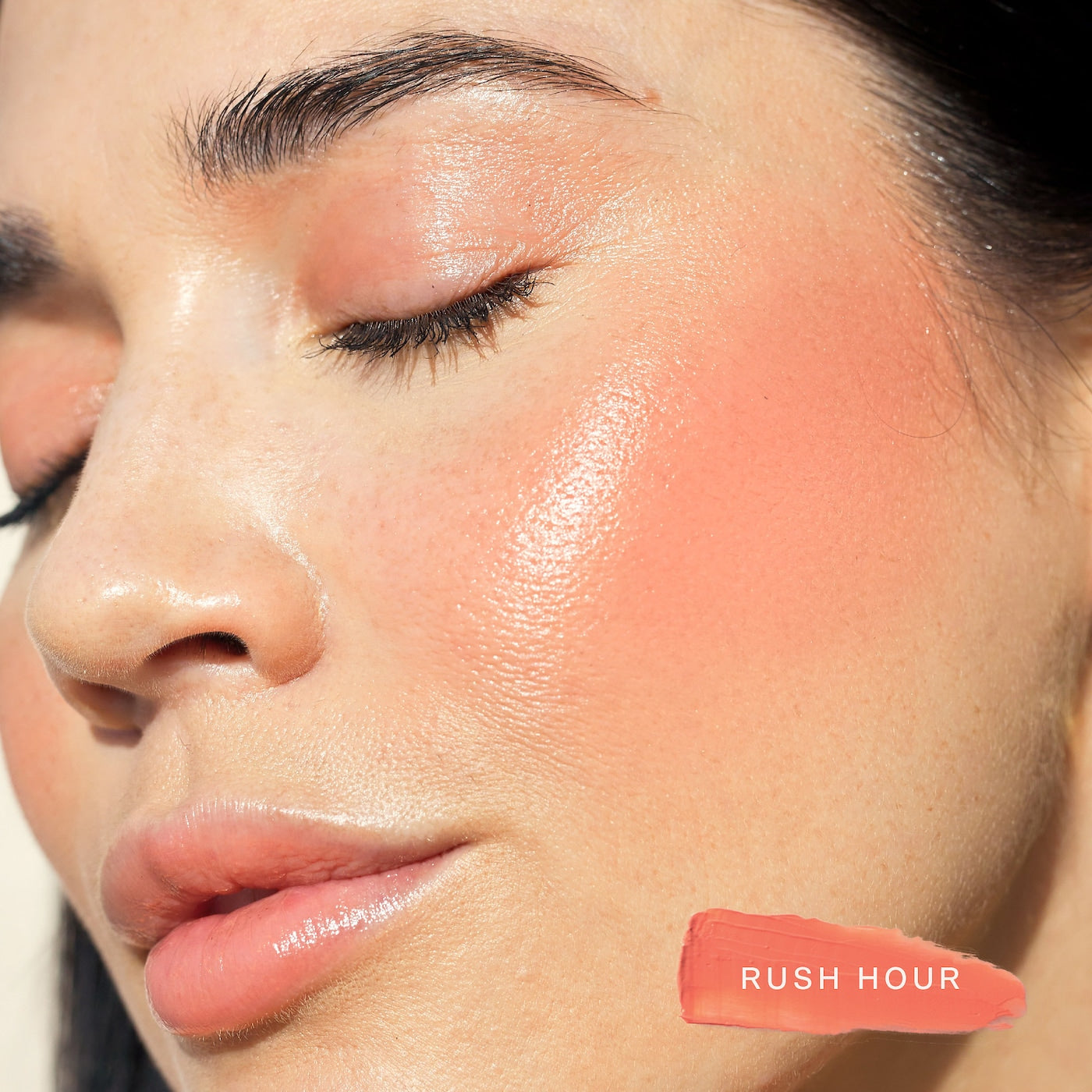Tower 28 | Beauty BeachPlease Lip + Cheek Cream Blush | Rush Hour - Sun-kissed peach