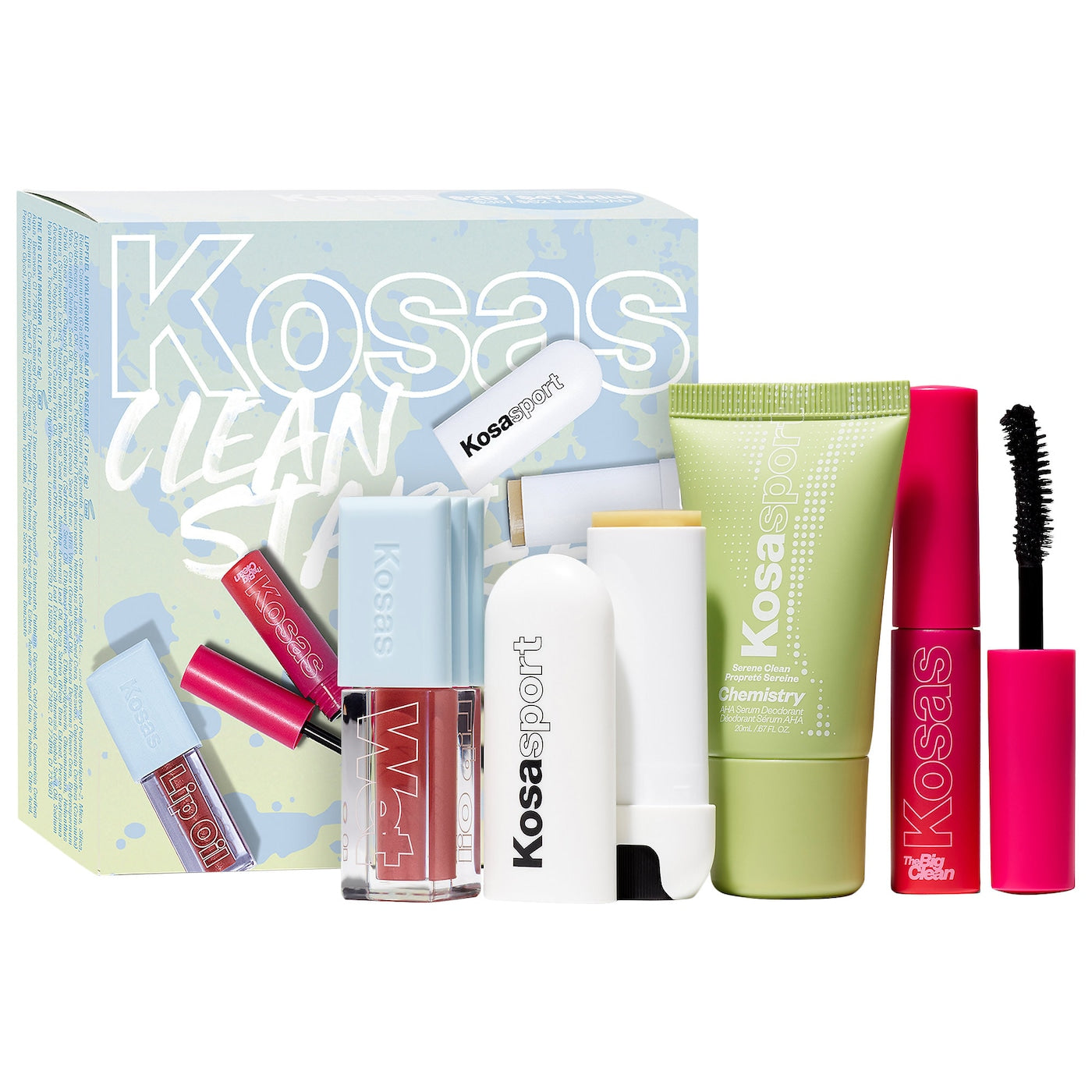 Kosas Mini Clean Start Set: Full Face Bestseller Edition