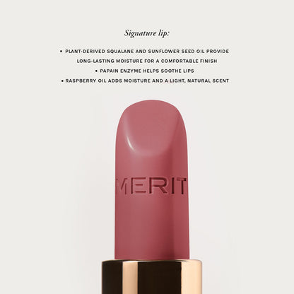 MERIT | Signature Lip Lightweight Lipstick | Color: Millennial - classic pink