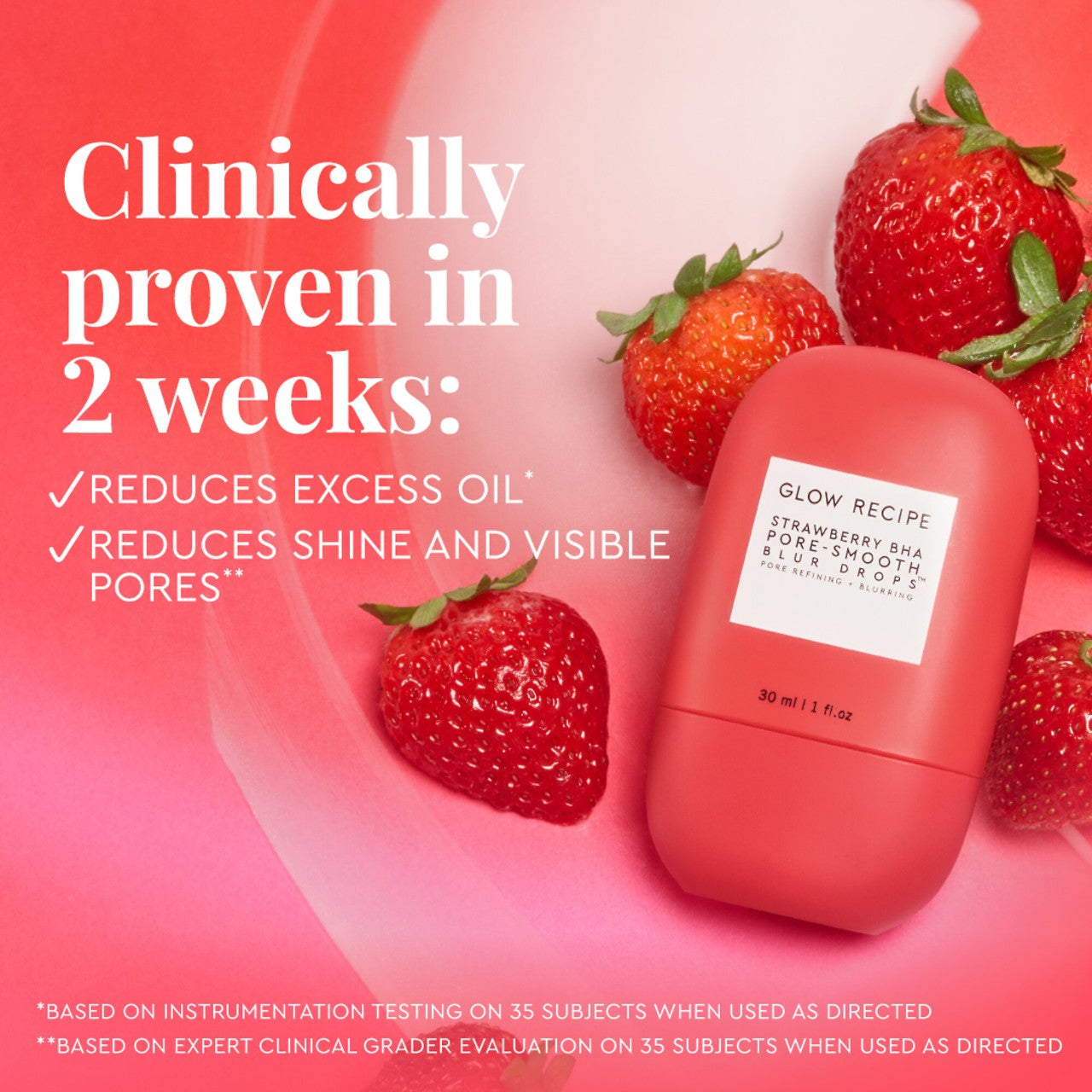 Glow Recipe | Strawberry BHA Pore-Smooth Blur Drops | 1 oz / 30 mL