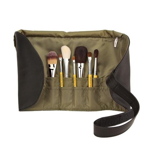 Bdellium Tools | Travel Basic 7PC. Brush Set With Roll-up Pouch