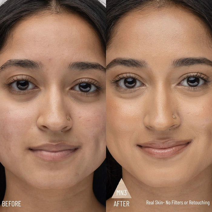 MN3 - neutral buff-light medium skin with neutral undertones