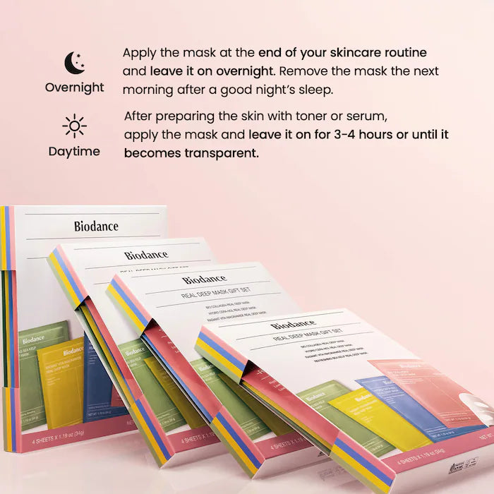 Pre-orden: Biodance | Real Deep Mask Gift Set - 4 Masks for Pore Care, Hydration, Calming and Dark Spot Treatment - Imagen 7