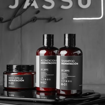 Eli Jasso Salón | SHAMPOO H-01, ACONDICIONADOR H-02 & MASCARILLA HIDRATACIÓN H-03 Bundle