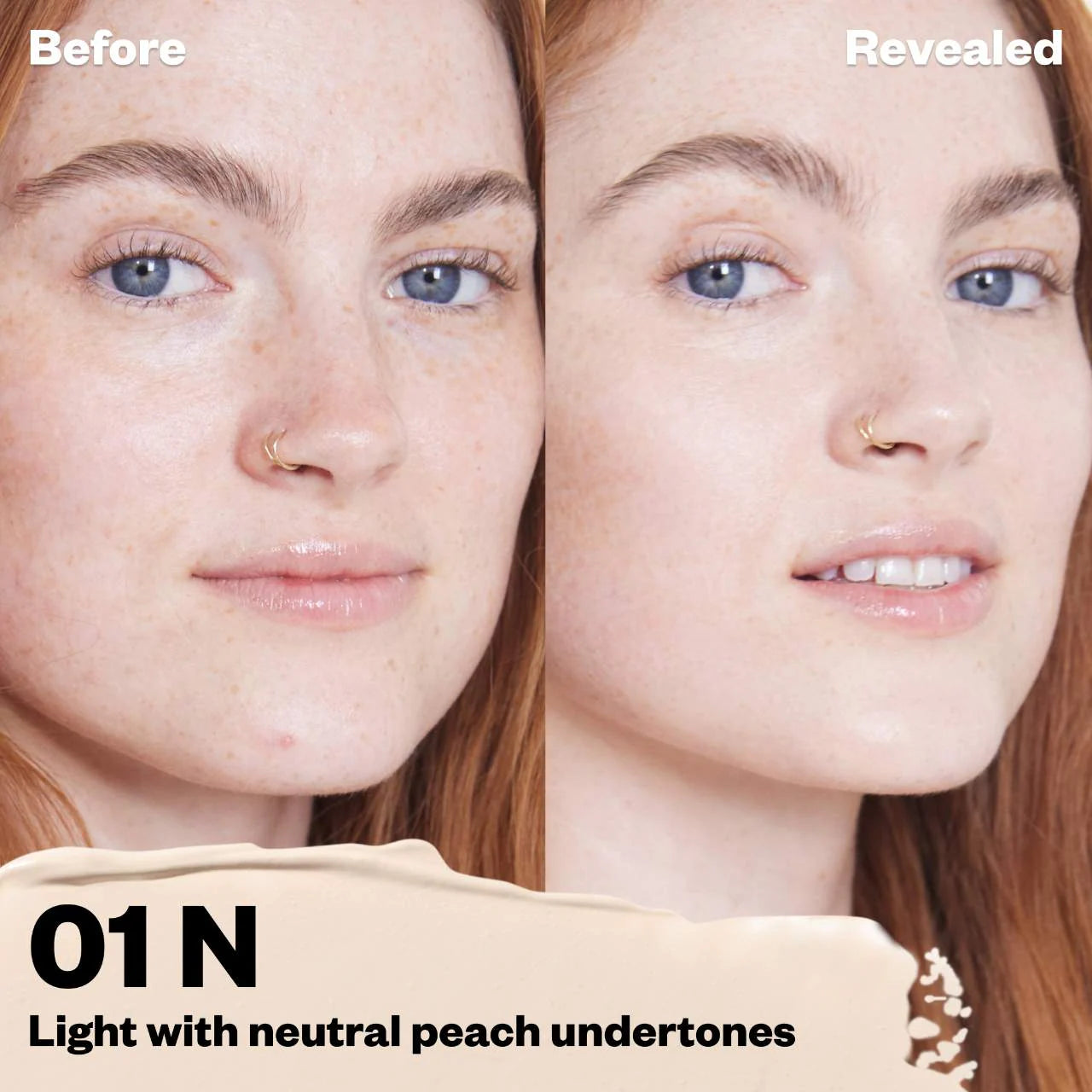 01 N - very light with neutral peach undertones