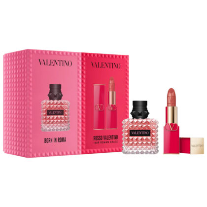 Pre orden: Valentino | Mini Donna Born in Roma Perfume & Rosso Lipstick Set