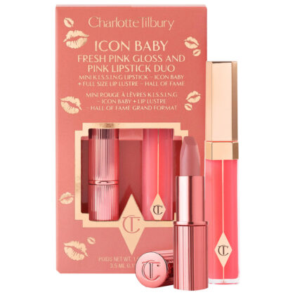 Pre orden: Charlotte Tilbury | K.I.S.S.I.N.G Lipstick and Lip Gloss Duos | Icon Baby