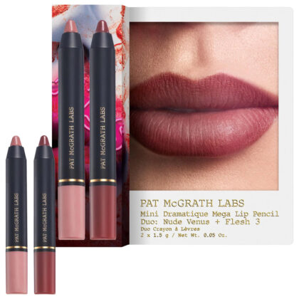 Pre orden: PAT McGRATH LABS | Mini Dramatique Mega Lip Pencil Set | Nude Venus + Flesh 3 - neutral coral rose + warm mahogany