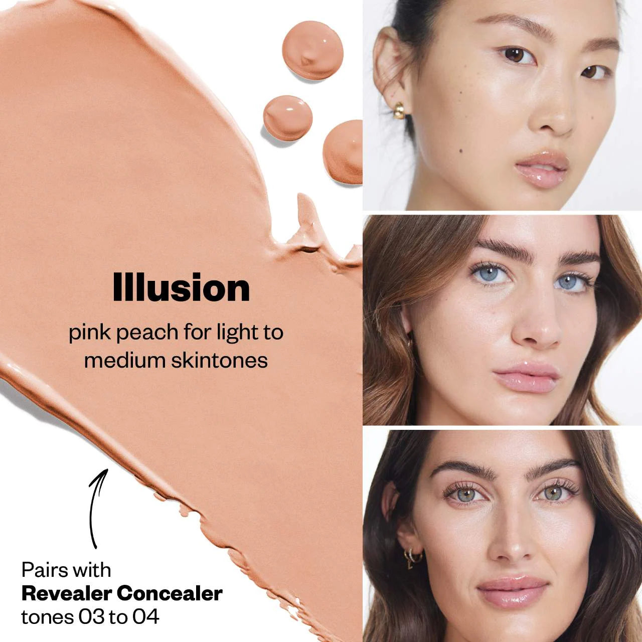 Illusion - Pink Peach for light to medium skin tones