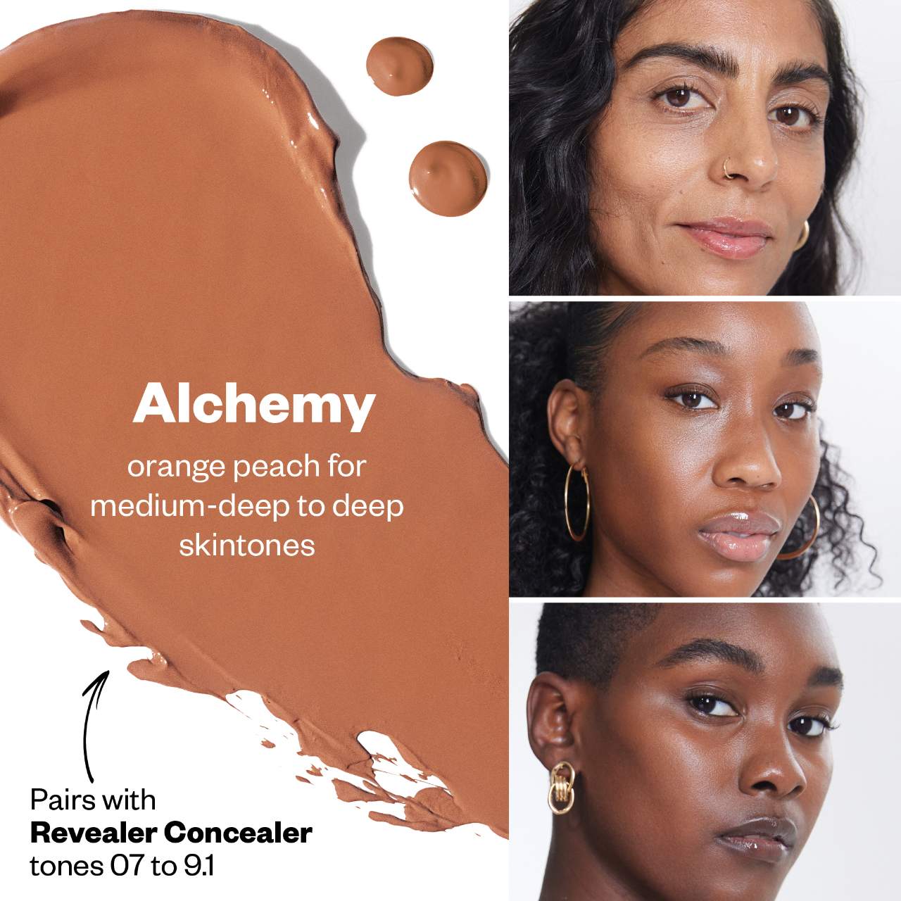 Alchemy - Orange Peach for medium deep to deep skin tones