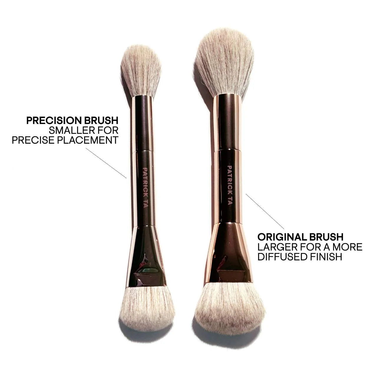 Pre-orden: PATRICK TA | Dual Ended Precision Blush Brush - Imagen 3