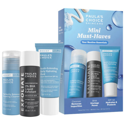 Pre-order: Paula's Choice | Mini Must-Haves with 2% BHA Exfoliating Toner, Foaming Cleanser, & SPF 50