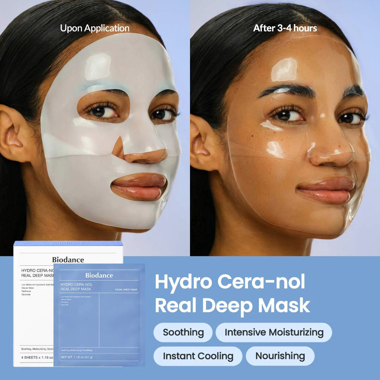 Pre orden: Biodance | Hydro Cera-nol Real Deep Mask - 4 pack for Dryness Relief & Redness Soothing - Imagen 2