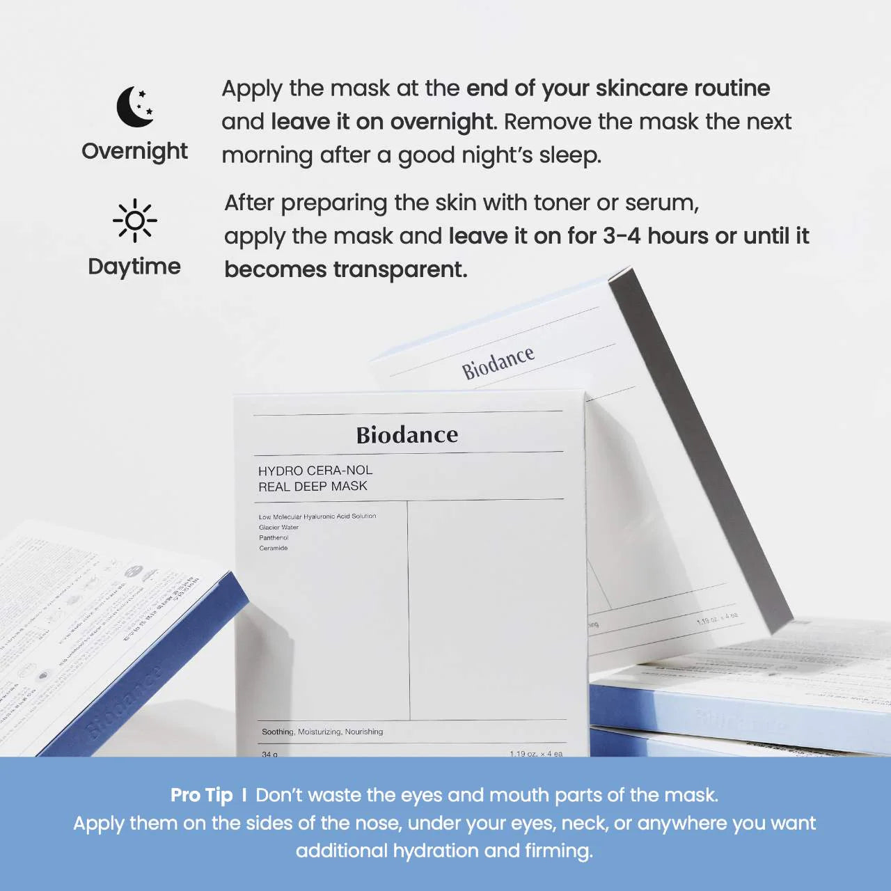 Pre orden: Biodance | Hydro Cera-nol Real Deep Mask - 4 pack for Dryness Relief & Redness Soothing - Imagen 7