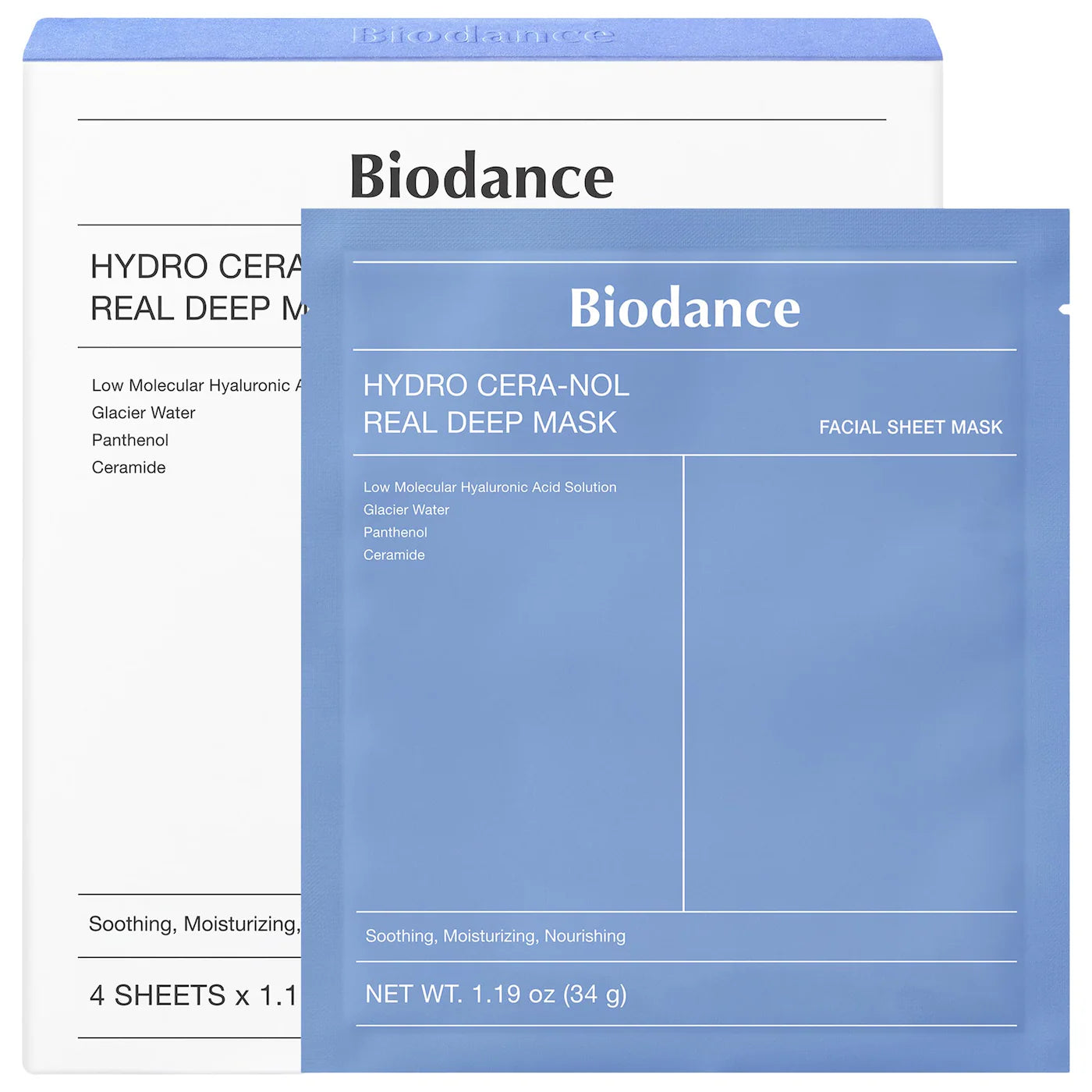 Pre orden: Biodance | Hydro Cera-nol Real Deep Mask - 4 pack for Dryness Relief & Redness Soothing
