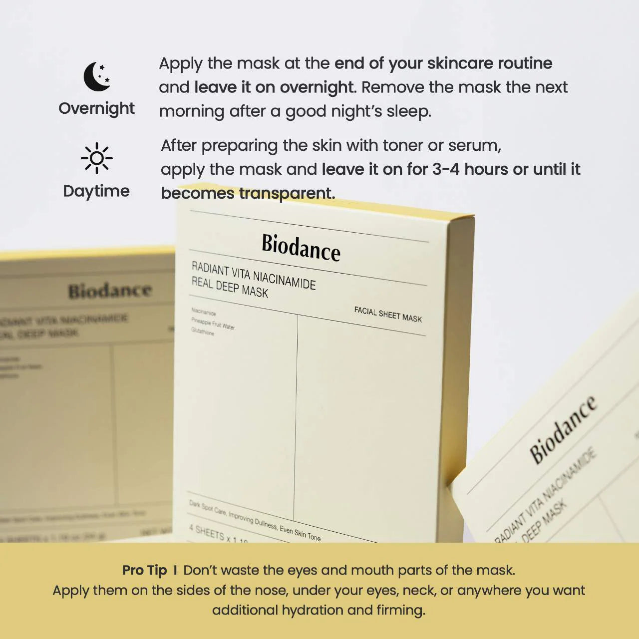 Pre orden: Biodance | Radiant Vita Niacinamide Real Deep Mask - 4 pack for Brightening Dull & Dark Spot Care - Imagen 7