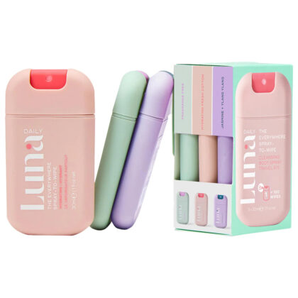 Pre-orden:  Luna Daily | The Everywhere Spray-to-Wipe Mini Trio Holiday Set