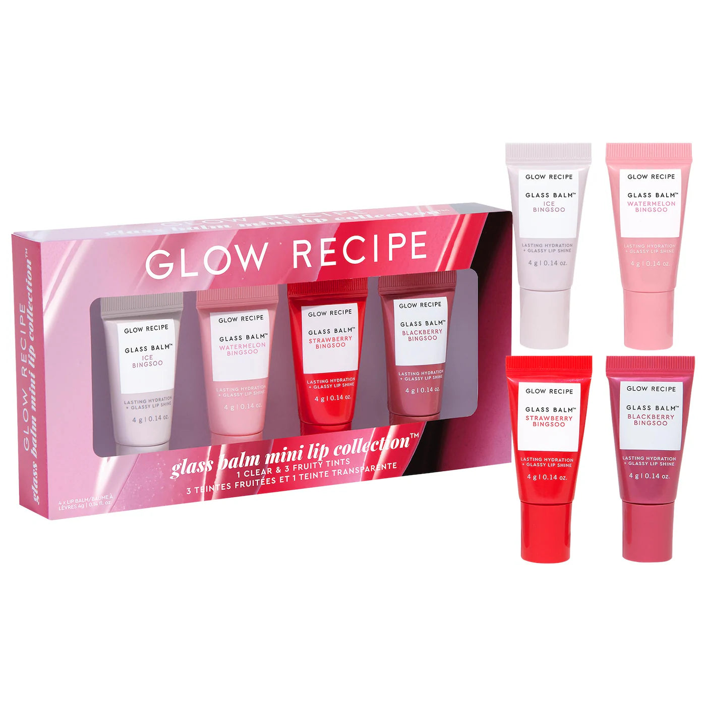 Pre-orden: Glow Recipe | Mini Glass Balm Lip Collection Gift Set