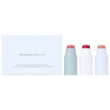 Pre-orden: Westman Atelier | Mini Baby Cheeks Lip + Cheek Cream Blush Stick Trio Gift Set